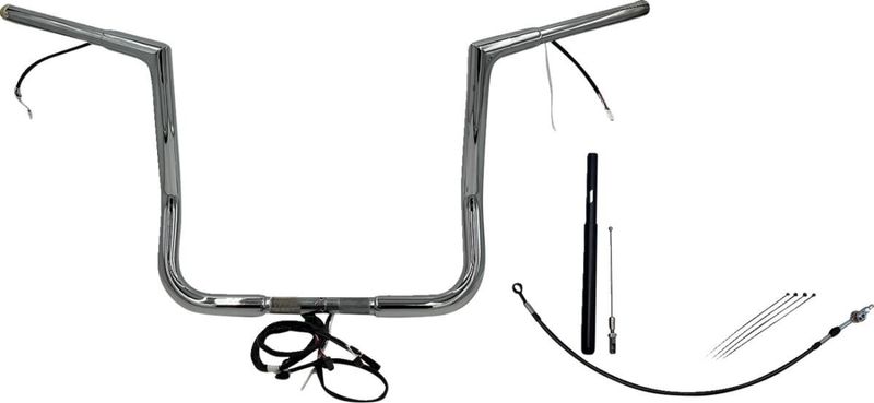 Styrsats Fat Baggers EZ Wired 14 1.251421+FL 1-1/4" platt Touring 21-upp, Trike 21 krom