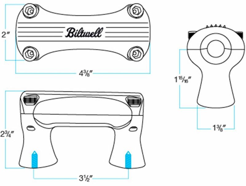 Risers Biltwell 1.75 polerad