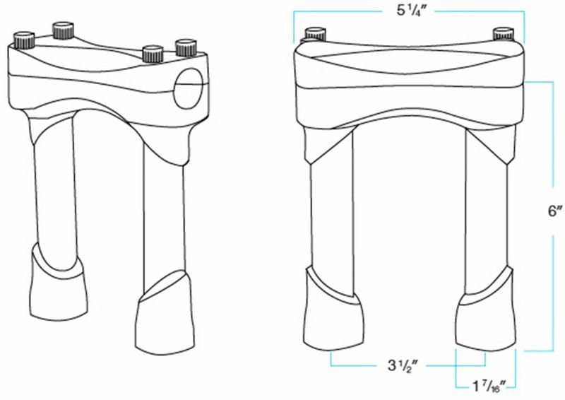 Risers Biltwell Murdock 6" svart