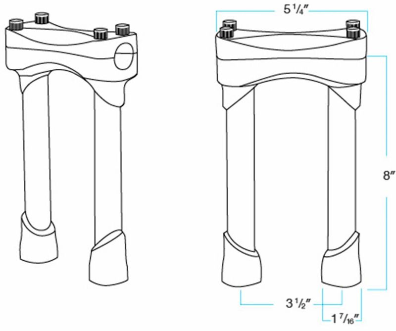 Risers Biltwell Murdock 8" svart