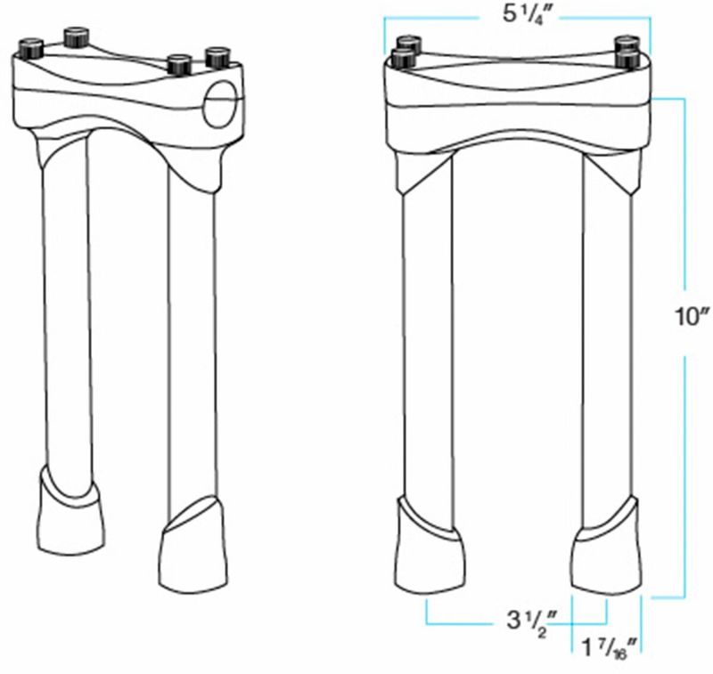 Risers Biltwell Murdock 10" svart