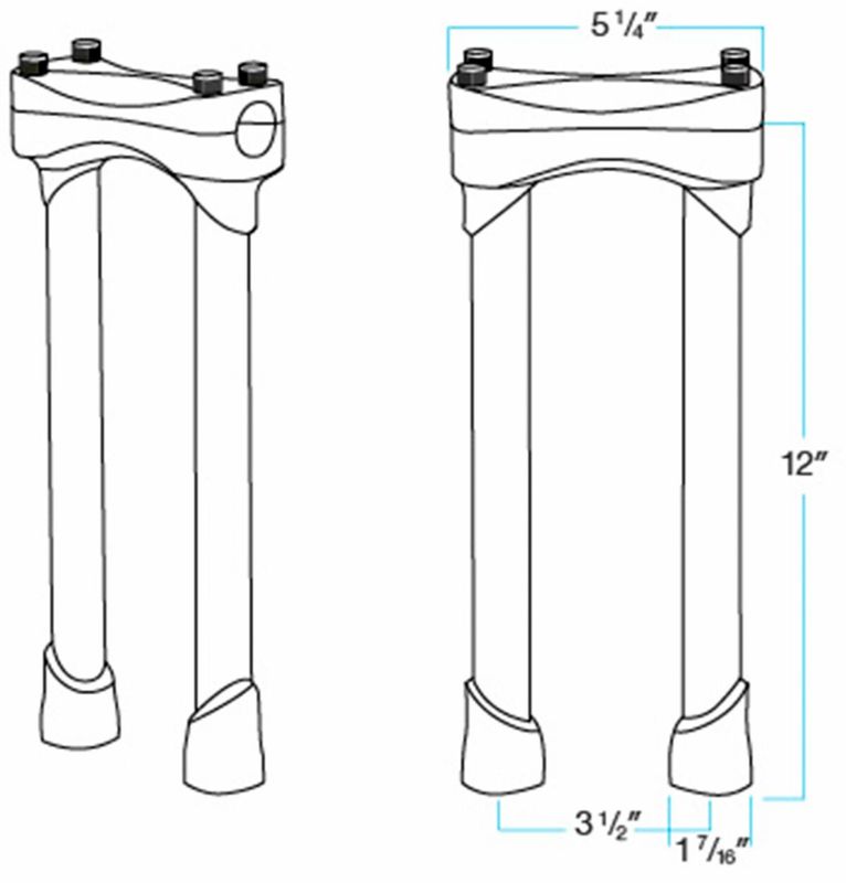 Risers Biltwell Murdock 12" svart