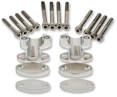 Riser styre Emgo 7/8 aluminium silver