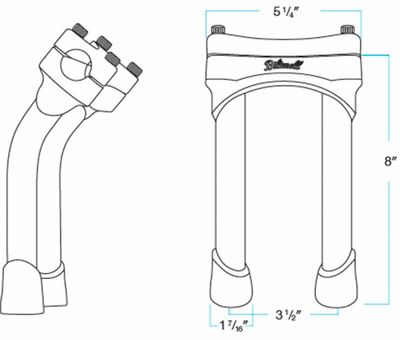 Risers Biltwell Murdock Pullback 8" 2" krom