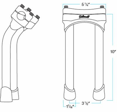 Risers Biltwell Murdock Pullback 10" 2" krom