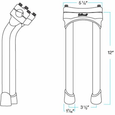 Risers Biltwell Murdock Pullback 12" 5.1 krom