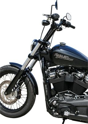 Risers Thrashin Supply svart rak Softail 18-upp