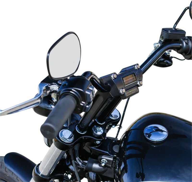 Risers Thrashin Supply svart rak Softail 18-upp
