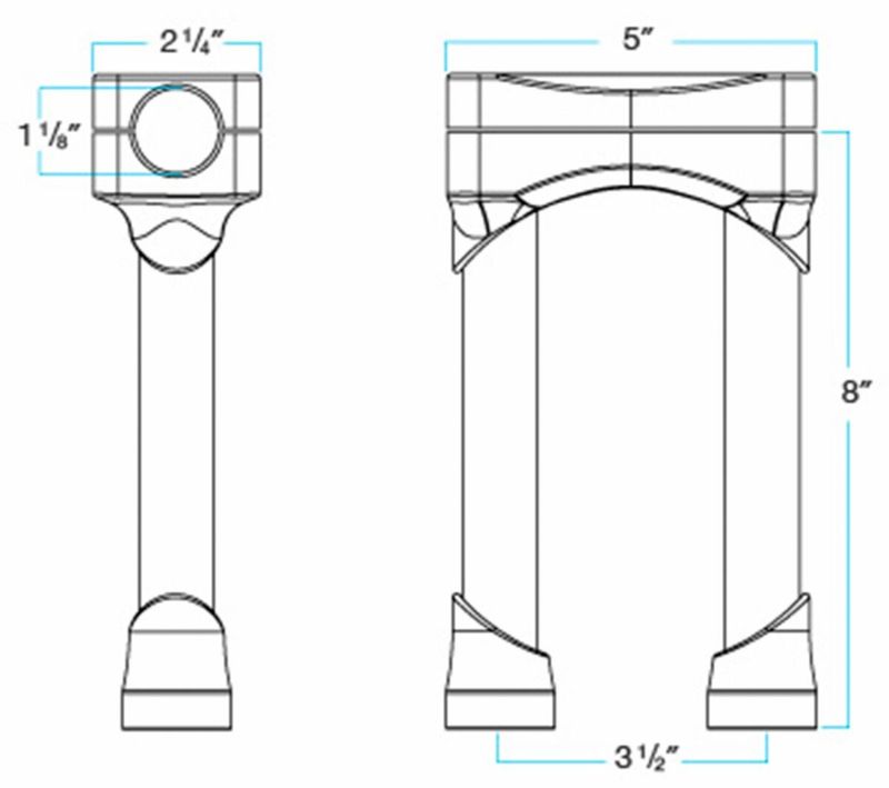 Risers Biltwell Murdock O 8 O/s krom