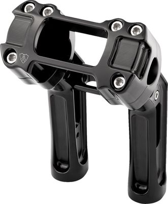 Risers Arlen Ness Method 7" svart Softail with OEM digital gauge