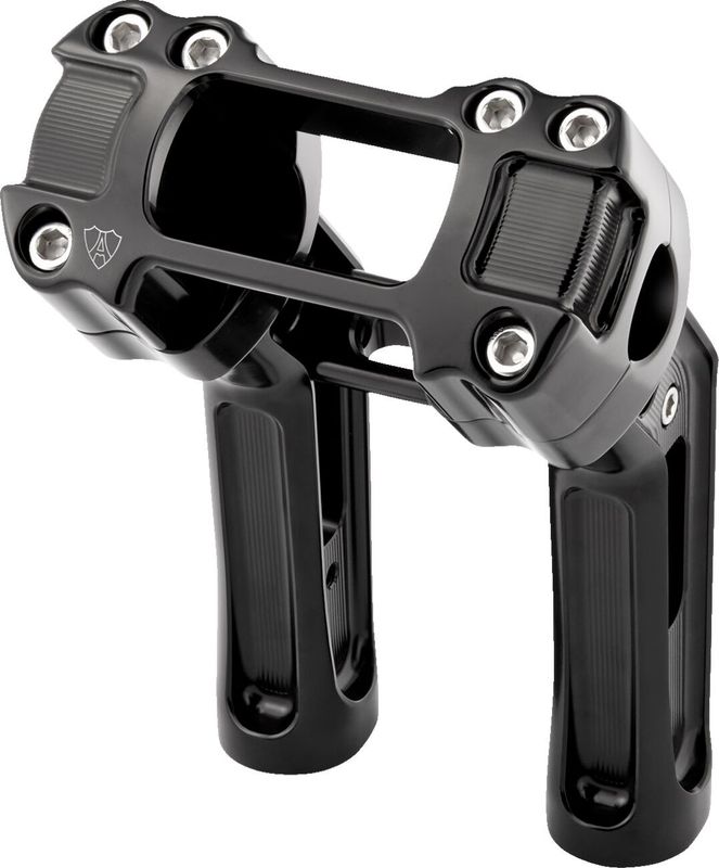 Risers Arlen Ness Method 7" svart Softail with OEM digital gauge