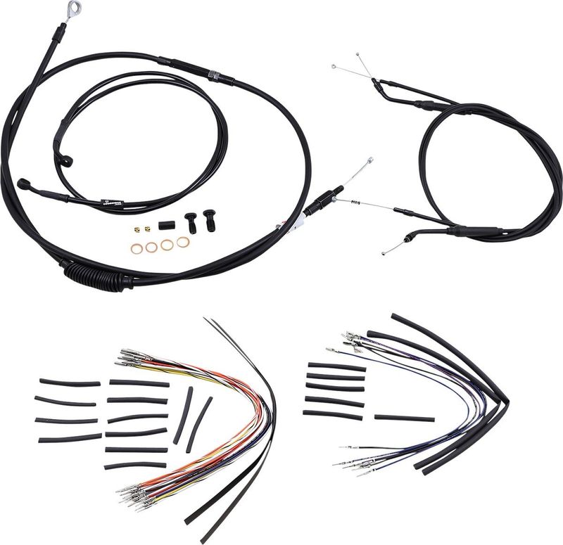 Vajer- och slangsats Burly Apehanger 14" Dyna 96-05