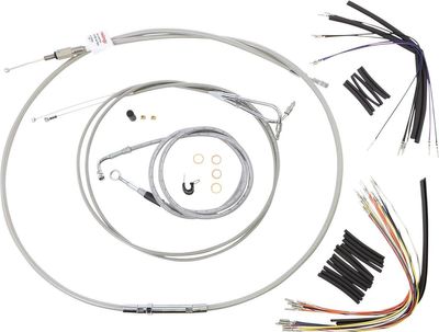 Vajer- och slangsats Burly Apehanger 14" rostfri FLST/C/F/N 00-06