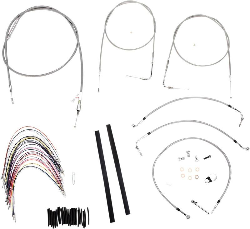 Vajer- och slangsats Burly Apehanger 14" FLHR/C, FLT/C/R without Cruise
