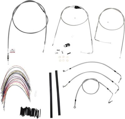 Vajer- och slangsats Burly Apehanger 14" FLHR/C, FLT/C/R with Cruise