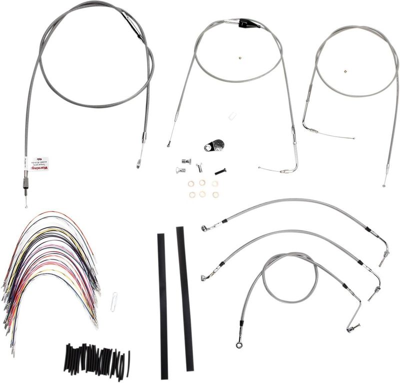 Vajer- och slangsats Burly Apehanger 14" FLHR/C, FLT/C/R with Cruise