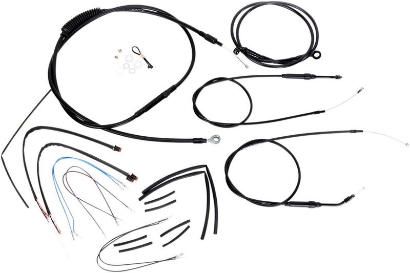 Vajer- och slangsats Burly Apehanger 12" Dyna 12-17