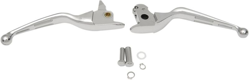 Handtagssats Drag Specialties spårad bred krom Touring 14-16, Trike 14-15
