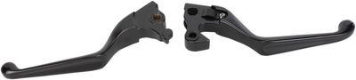 Handtagssats Drag Specialties bred matt svart spårad Sportster 14-22