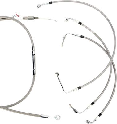Vajer- och slangsats Burly Apehanger 13" flätad FLHX, FLHT/C/U. Without ABS B30-1103