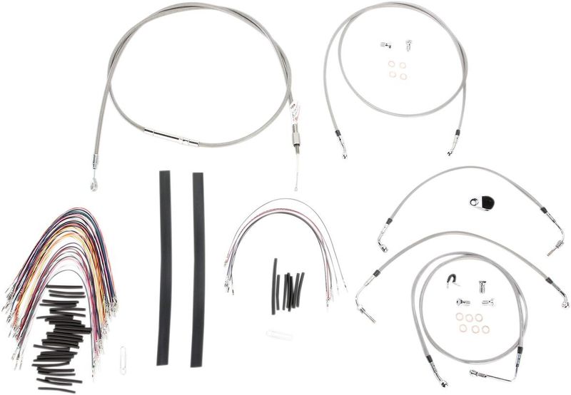 Vajer- och slangsats Burly Apehanger 15" FLHX, FLHT/C/U. With ABS 08-13