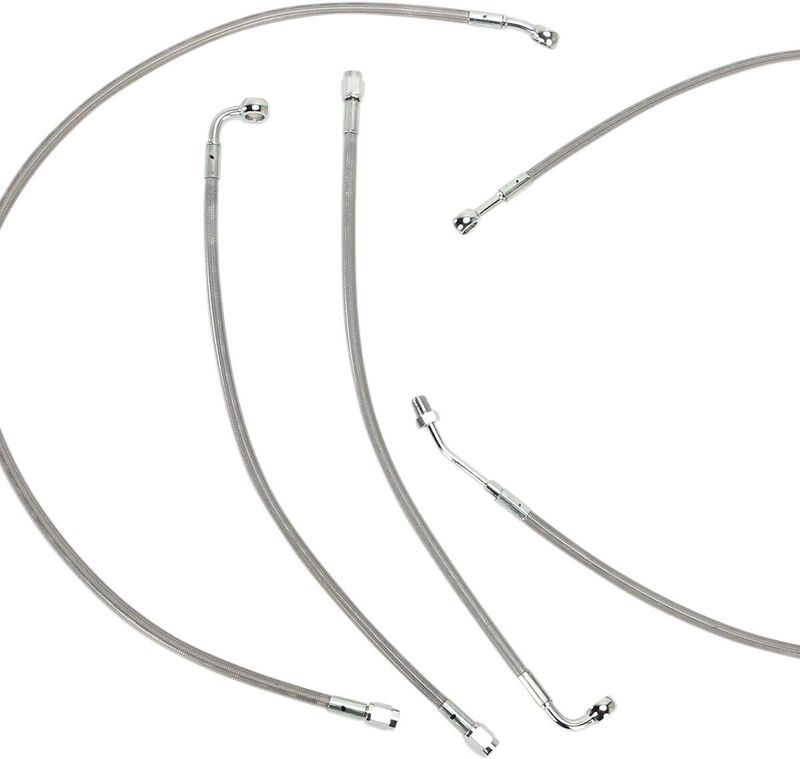 Vajer- och slangsats Burly Apehanger 15" flätad FLHX, FLHT/C/U. Without ABS B30-1118