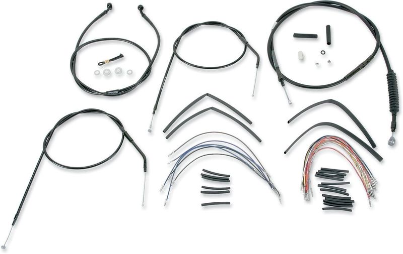 Vajer- och slangsats Burly Apehanger 16" XL Sportster with single disc B30-1001