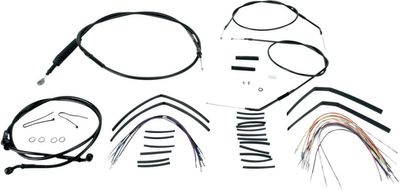 Vajer- och slangsats Burly Apehanger 14" XL Sportster with single disc B30-1002
