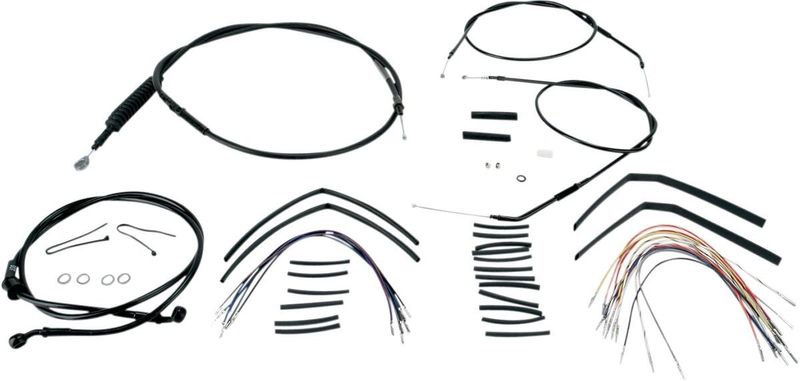 Vajer- och slangsats Burly Apehanger 14" XL Sportster with single disc B30-1002