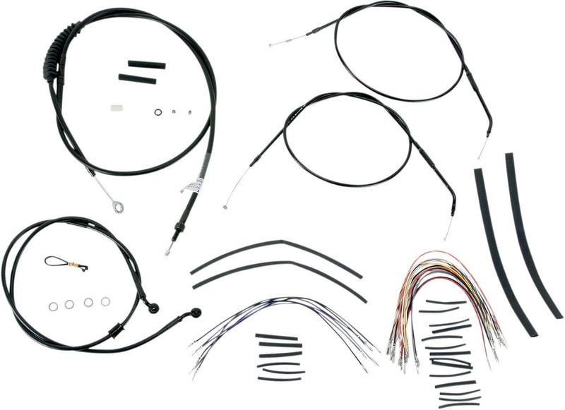 Vajer- och slangsats Burly Apehanger 14" XL Sportster with single disc B30-1004