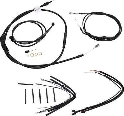 Vajer- och slangsats Burly T-bar 12" svart Dyna 12-17