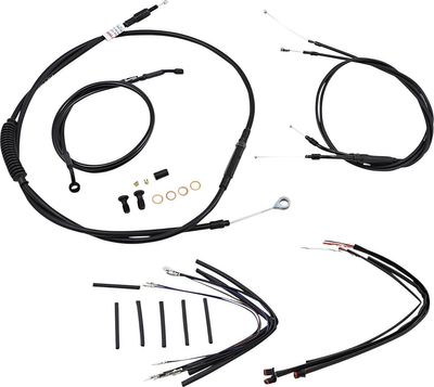 Vajer- och slangsats Burly T-bar 14" svart Dyna 12-17
