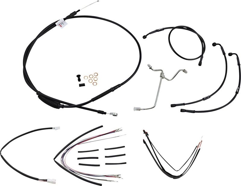 Vajer- och slangsats Burly Apehanger 16" FLHR without ABS 14-16