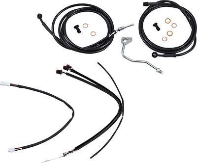 Vajer- och slangsats Burly Apehanger 14" svart FLHR/C, FLTRU, FLTRX/S. With