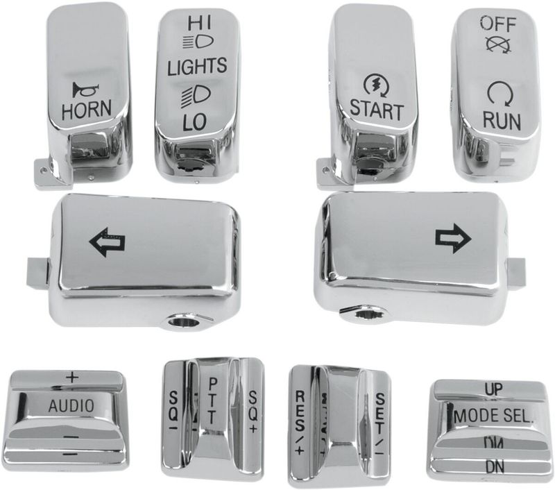 Lock strömbrytare Drag Specialties Audio/cruise-control Aud/crz krom Touring 96-13