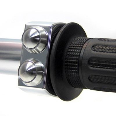 Styrströmbrytare Motogadget mo-Switch 3 knappar 22 mm polerad/rostfri