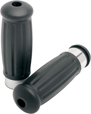 Handtag Drag Specialties krom gummi H-D 03-24