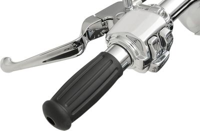 Handtag Drag Specialties krom gummi H-D 03-24