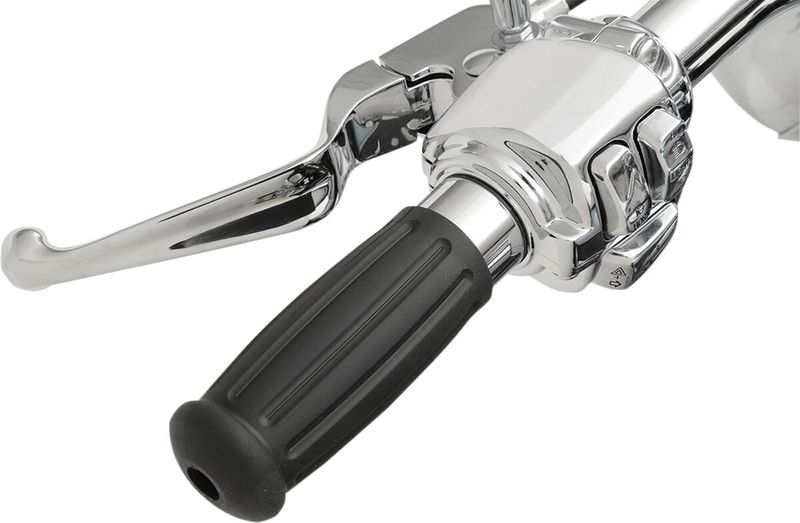 Handtag Drag Specialties krom gummi H-D 03-24