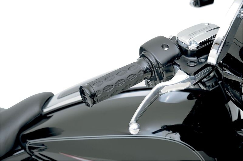 Handtag Drag Specialties Hotop Touring gummi svart drive-by-wire