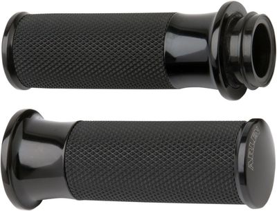 Handtag Arlen Ness Fusion billet slät 08-25 svart