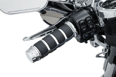 Handtag Kuryakyn Three-Piece ISO-Grips Softail 16-21, Touring 10-upp, Dyna 16-17 krom