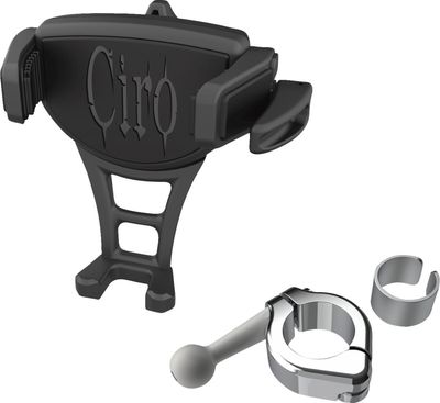 Mobilhållare Ciro Constrictor styrfäste 7/8"/1" svart med kromfäste