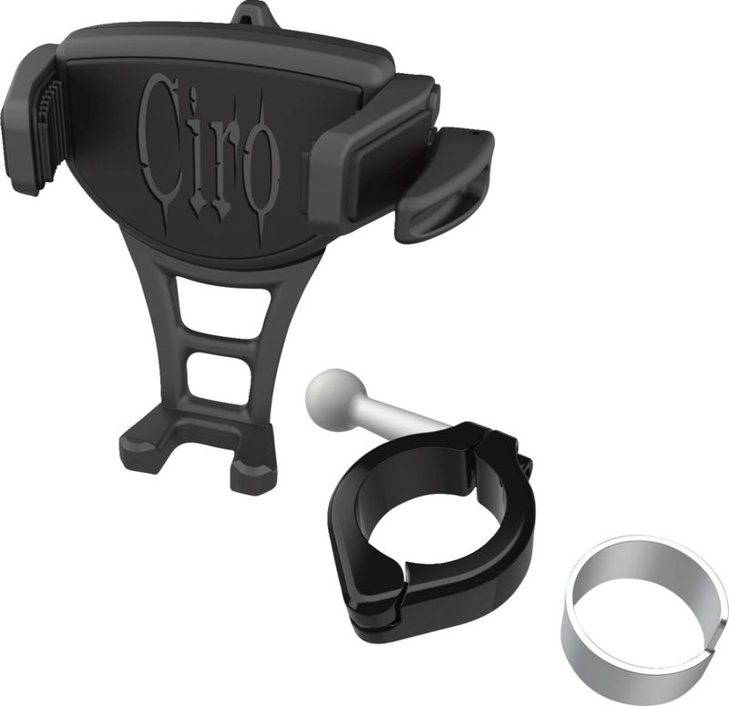 Mobilhållare Ciro Constrictor styrfäste 1-1/8"/1-1/4" svart
