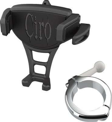 Mobilhållare Ciro Constrictor styrfäste 1-1/2" svart med kromfäste