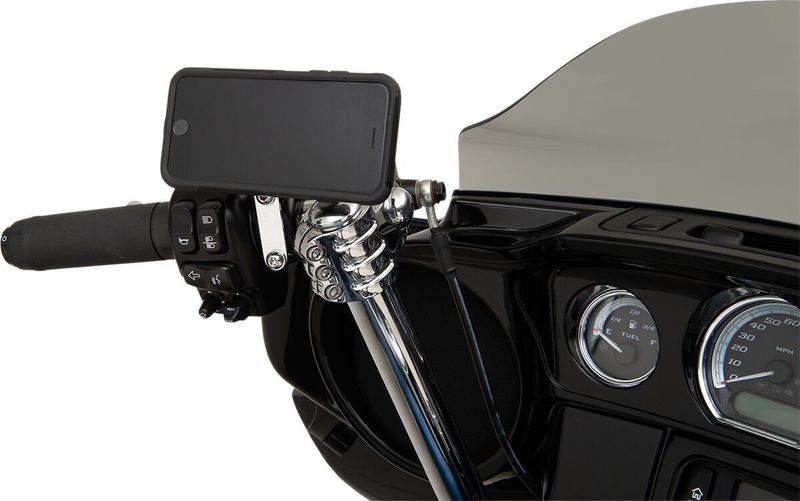 Fäste Klock Werks Device Harley krom vänster H-D 96-upp