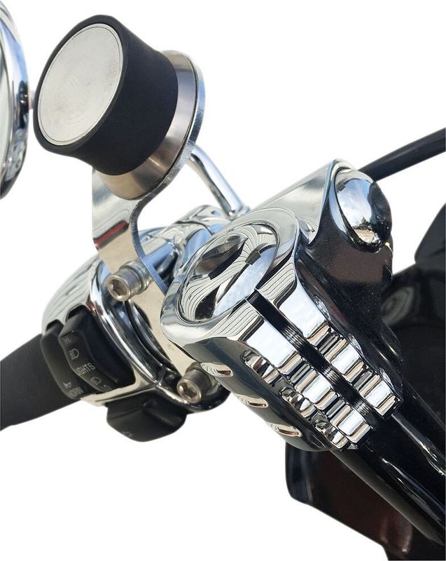 Fäste Klock Werks Device Harley krom vänster H-D 96-upp