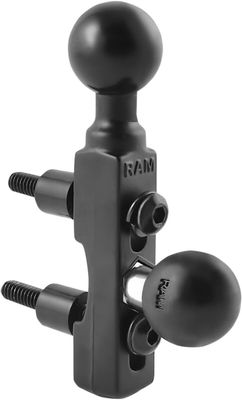 Fästbas behållare broms/koppling RAM Mounts 2 kulor 1" aluminium svart