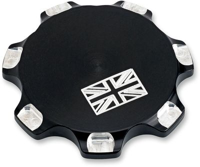 Tanklock Joker Machine Union Jack billet svart Triumph