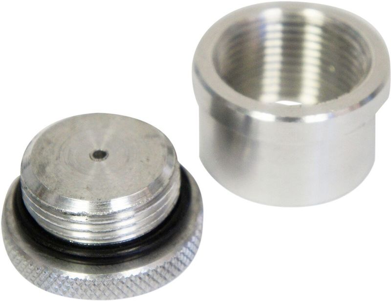 Tanklock ventilerat med påsvetsningsfläns LA Choppers aluminium